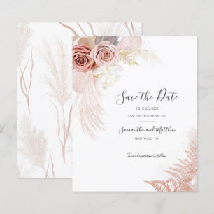Budget Pampas Grass Terracotta Save the Date