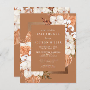 Budget Pampas Unisex Baby Shower Invitation