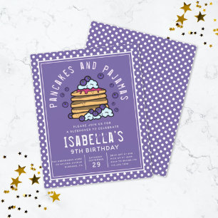 Budget Pancakes and Pyjamas Sleepover Invitation