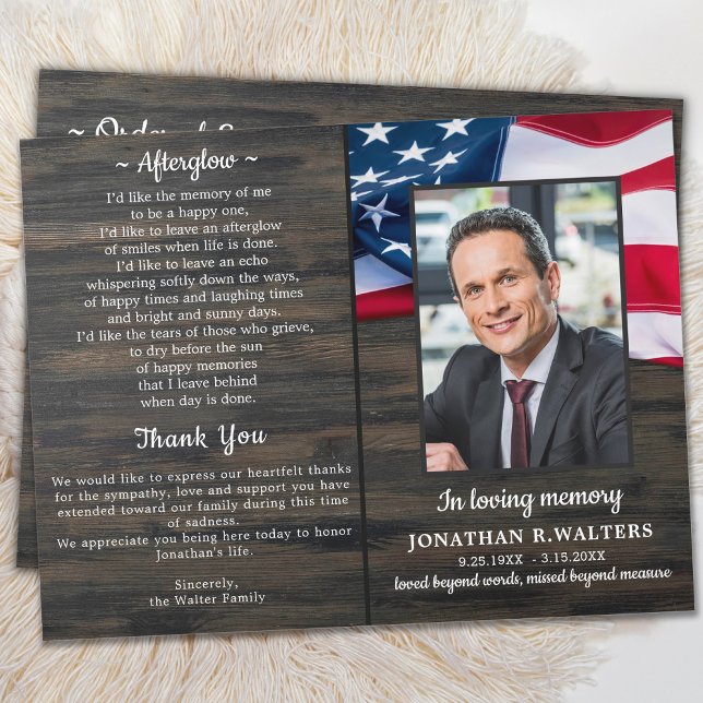 Budget Patriotic Veteran Memorial Service Program (Creator Uploaded)