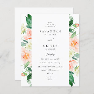 Budget Peach & White Floral Wedding V3