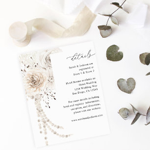 Budget Pearls & White Floral Details Flyer