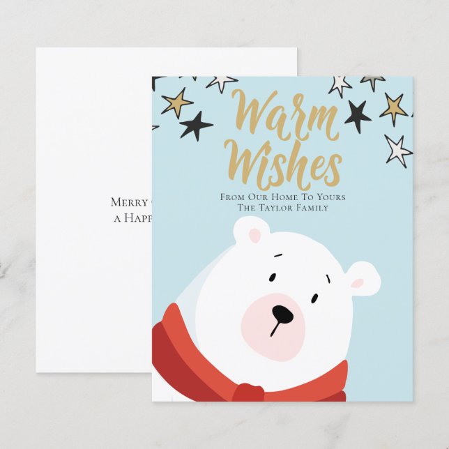 BUDGET Personalized Polar Bear Christmas (Front/Back)