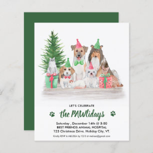 Budget Pet Business Dog Cat Christmas Invitation