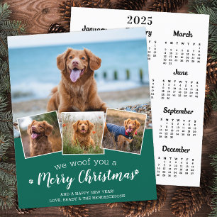 Budget Pet Dog Photo Merry Christmas 2025 Calendar