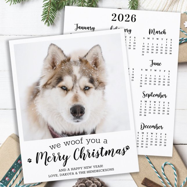 Budget Pet Photo 2025 Calendar Dog Christmas Card (Creator Uploaded)
