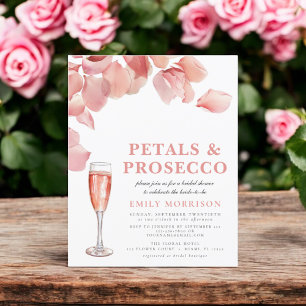 Budget Petals & Prosecco Bridal Shower Invitation Flyer
