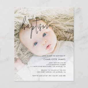 Budget Photo Baptism Invitation Flyer