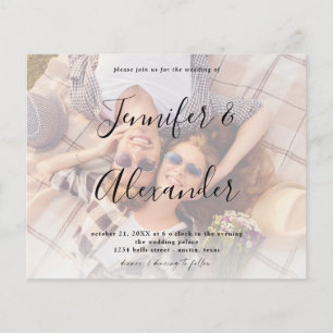 Budget Photo & Big Names Horizontal Photo Wedding Flyer