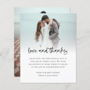 Budget Photo Bold Script Wedding Love Thanks