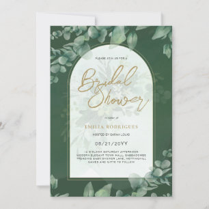 Budget Photo Bridal Shower Invitation Rustic Leaf