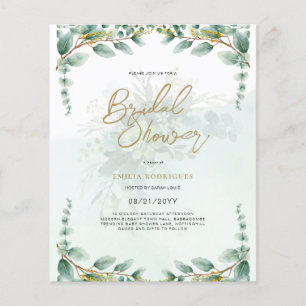 Budget Photo Bridal Shower Invitation Rustic Leaf Flyer