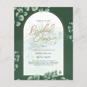 Budget Photo Bridal Shower Invitation Rustic Leaf Flyer