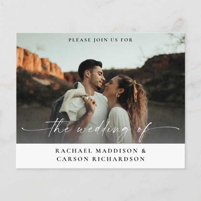 Budget Photo & Calligraphy 3B Horizontal W Wedding Flyer (Front)