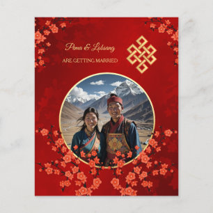 BUDGET Photo Cherry Blossom Tibetan Wedding Flyer
