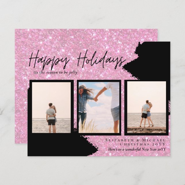 BUDGET PHOTO CHRISTMAS CARDS - Photo Collage Urban (Front/Back)