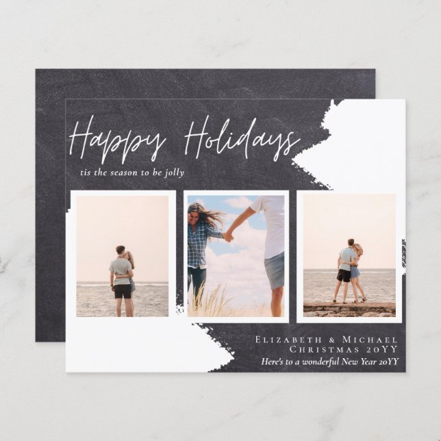 BUDGET PHOTO CHRISTMAS CARDS - Photo Collage Urban (Front/Back)