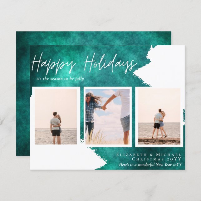 BUDGET PHOTO CHRISTMAS CARDS - Photo Collage Urban (Front/Back)