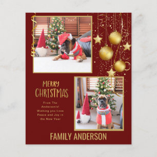 BUDGET PHOTO Christmas or Holidays Card Gold Text