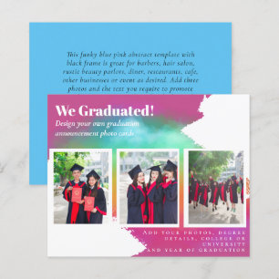 BUDGET Photo Collage GRADUATION Announcement Cards