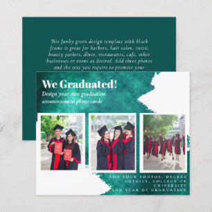 BUDGET Photo Collage GRADUATION Announcement Cards