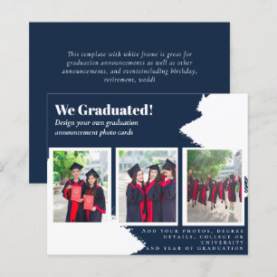 BUDGET Photo Collage GRADUATION Announcement Cards