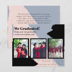 BUDGET Photo Collage GRADUATION Announcement Cards