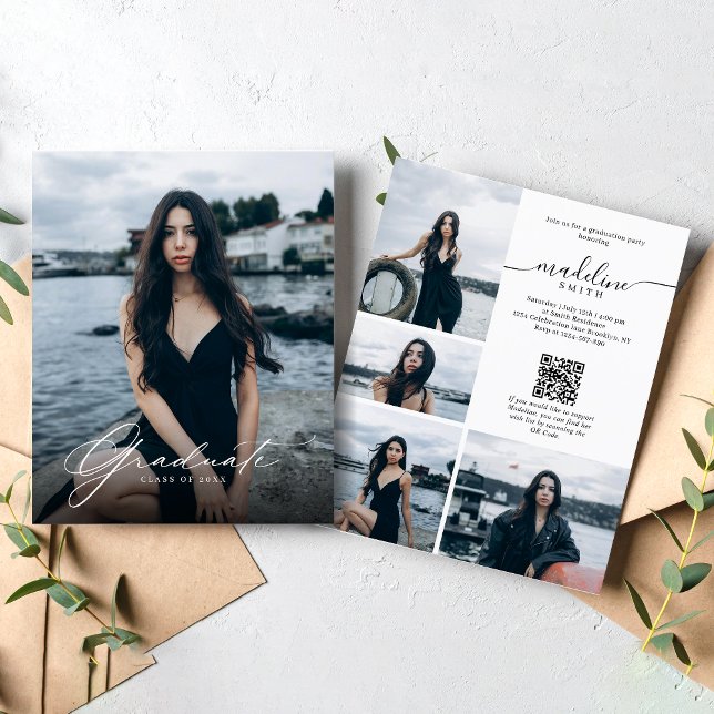 BUDGET Photo Collage QR code Graduation Party (Creator Uploaded)