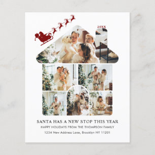 BUDGET Photo Collage Red Santa Sleigh Moving