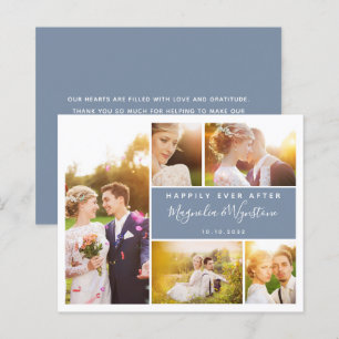 Budget Photo Collage Wedding Thank You Card
