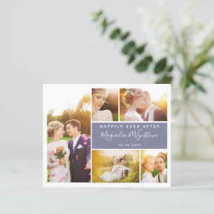 Budget Photo Collage Wedding Thank You Card
