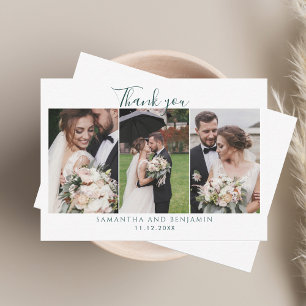 Budget Photo Collage Wedding Thank You Card