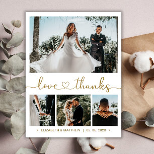 Budget Photo Collage Wedding Thank You Flyer