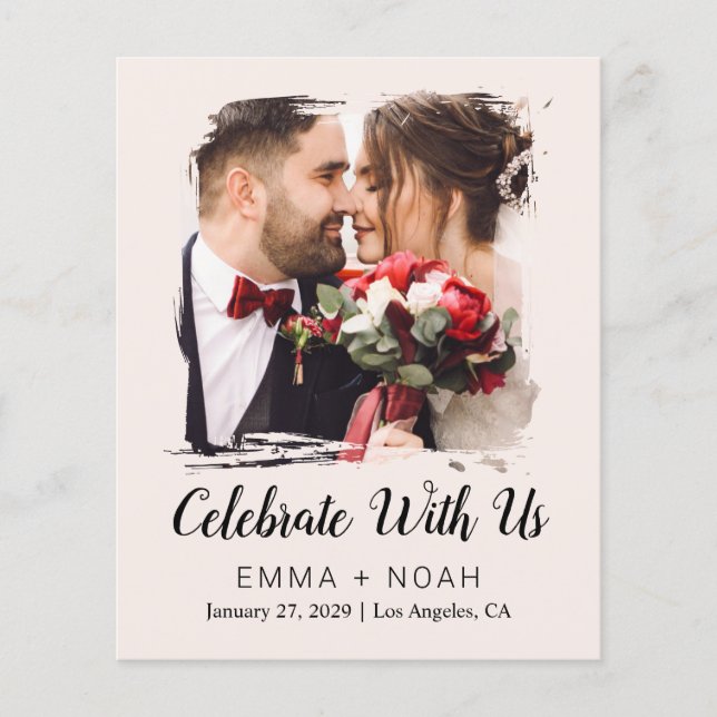Budget Photo Cream Wedding  Flyer (Front)