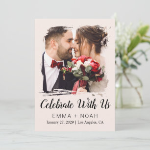 Budget Photo Cream Wedding Invitation
