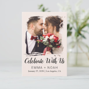 Budget Photo Cream Wedding Save The Date