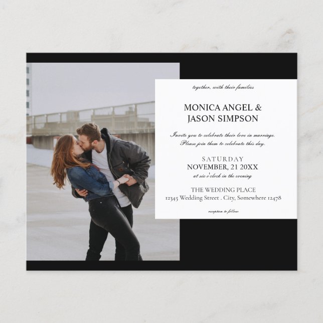Budget Photo Elegant Wedding Modern Flyer (Front)