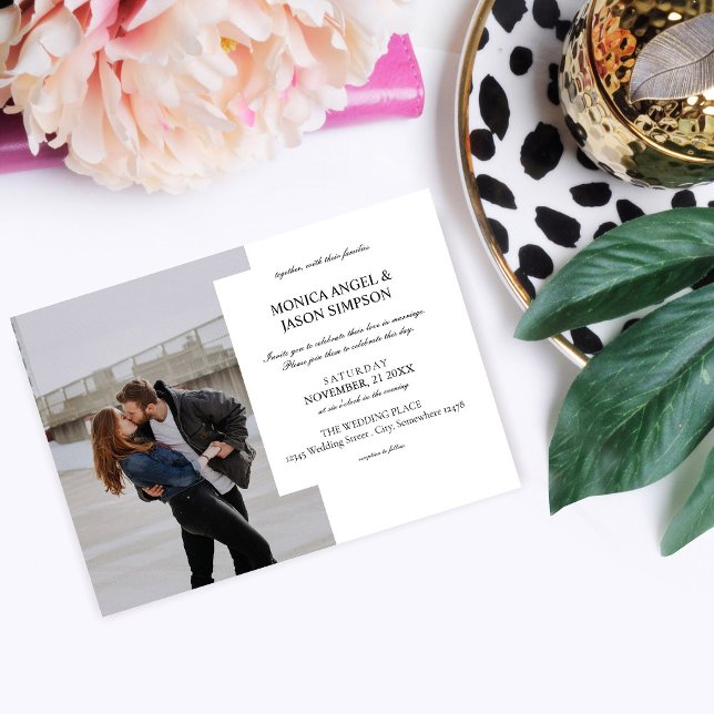 Budget Photo Elegant White Wedding Modern Flyer (Creator Uploaded)