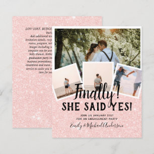 BUDGET PHOTO Engaged Wedding INVITE Announcement