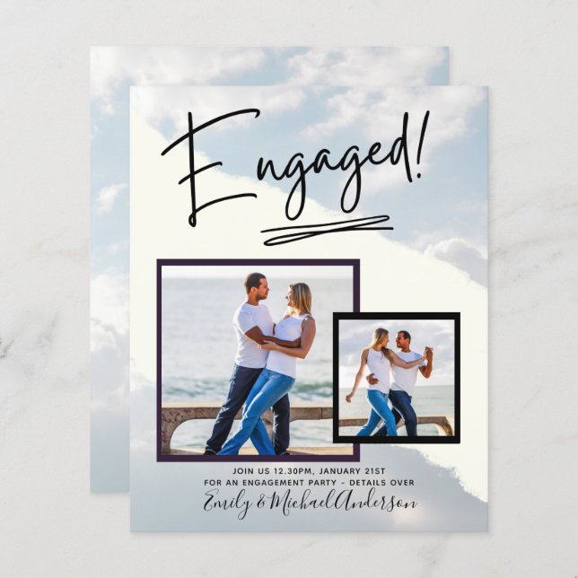 BUDGET PHOTO ENGAGEMENT Invite Announcement SCRIPT (Front/Back)
