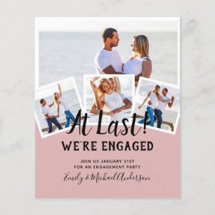 BUDGET PHOTO ENGAGEMENT INVITE - any colour  Flyer