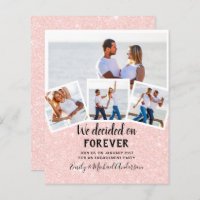 BUDGET PHOTO ENGAGEMENT QUOTE INVITES - ANY COLOR