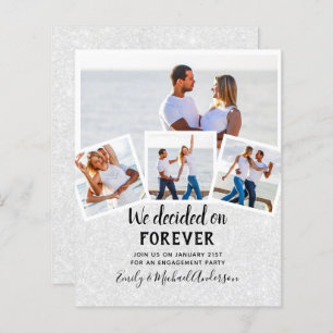 BUDGET PHOTO ENGAGEMENT QUOTE INVITES - ANY COLOR