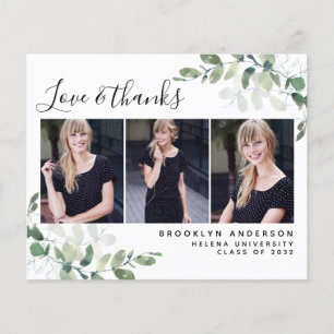 Budget Photo Eucalyptus Graduation Thank You Card