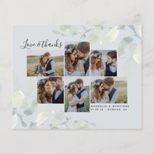 BUDGET Photo Eucalyptus Wedding Thank You Card