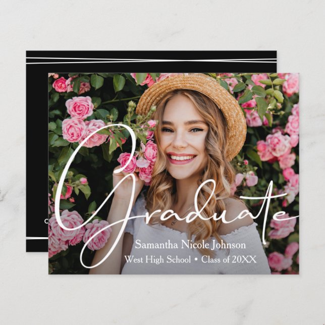 Budget Photo Graduate Party Invitations (Front/Back)