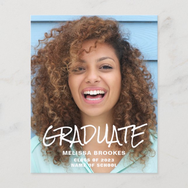 Budget Photo Graduation Announcement Flyer (Front)