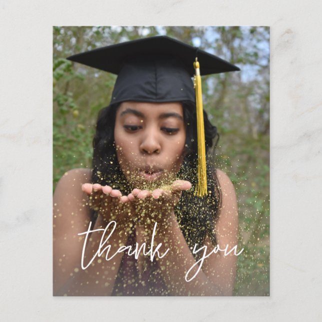 Budget Photo Graduation Hat Vertical W Thank You Flyer (Front)