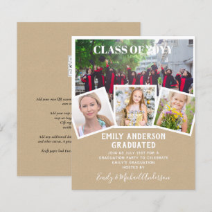 BUDGET Photo GRADUATION Invite Announcement ThankU