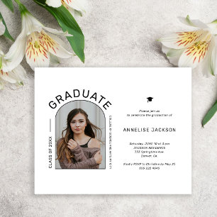 Budget photo graduation party invitation card